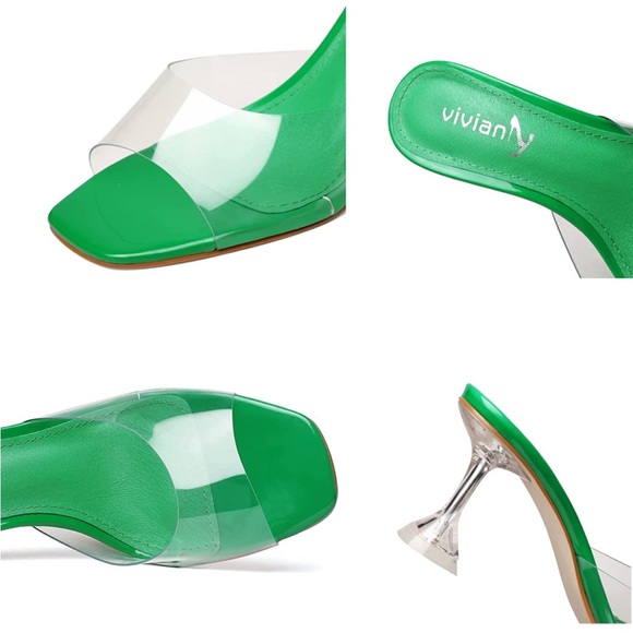 Green Clear High Heels - Picture 5 of 6